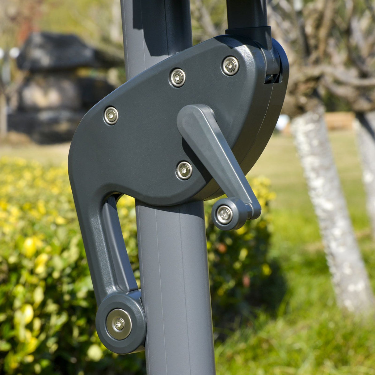 easycomfort easycomfort ombrellone a braccio per esterno giardino terrazza con luci led grigio ean 8055776914909