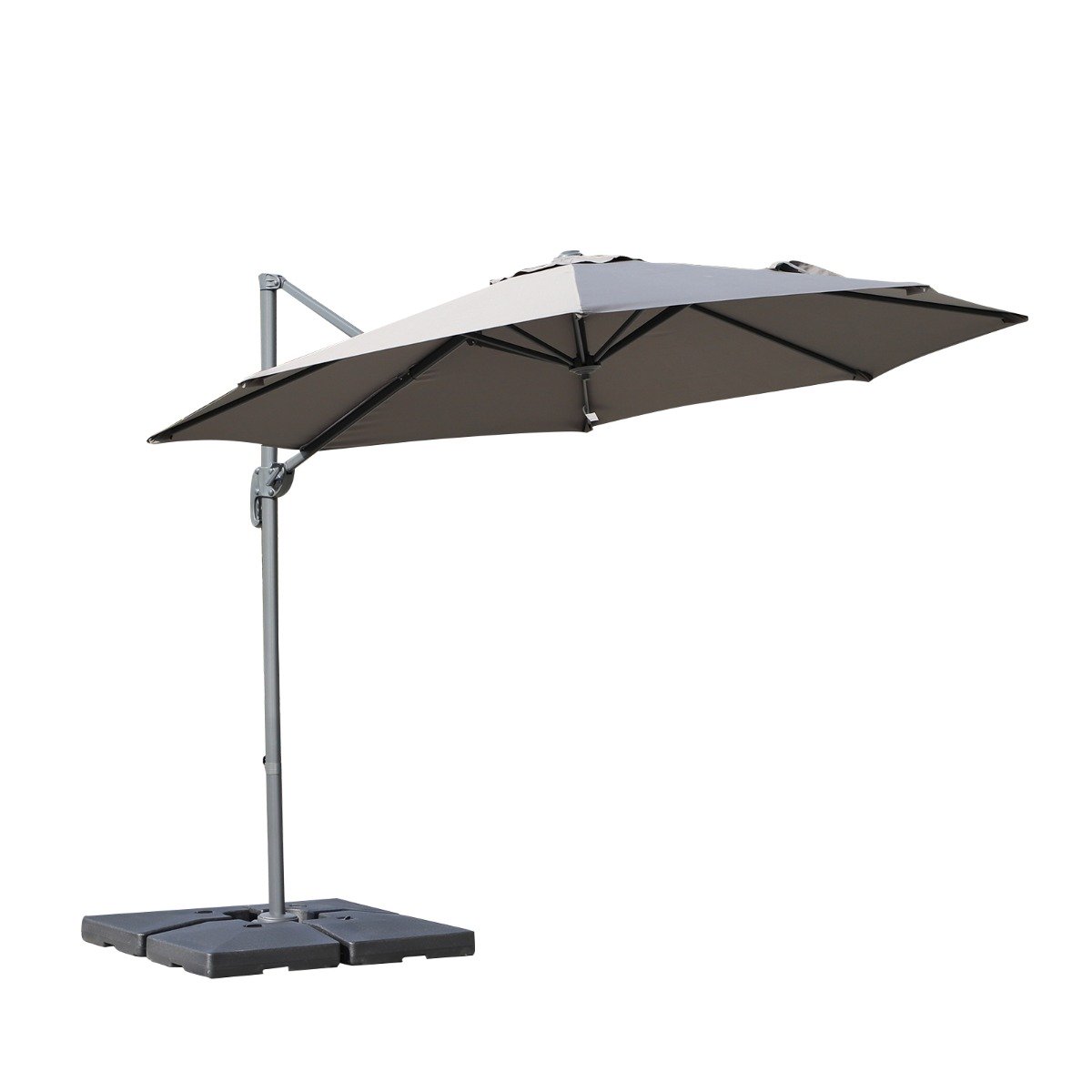 easycomfort easycomfort ombrellone parasole decentrato angolazione regolabile girevole a 360 da giardino 294x248cm ean 8055776911632