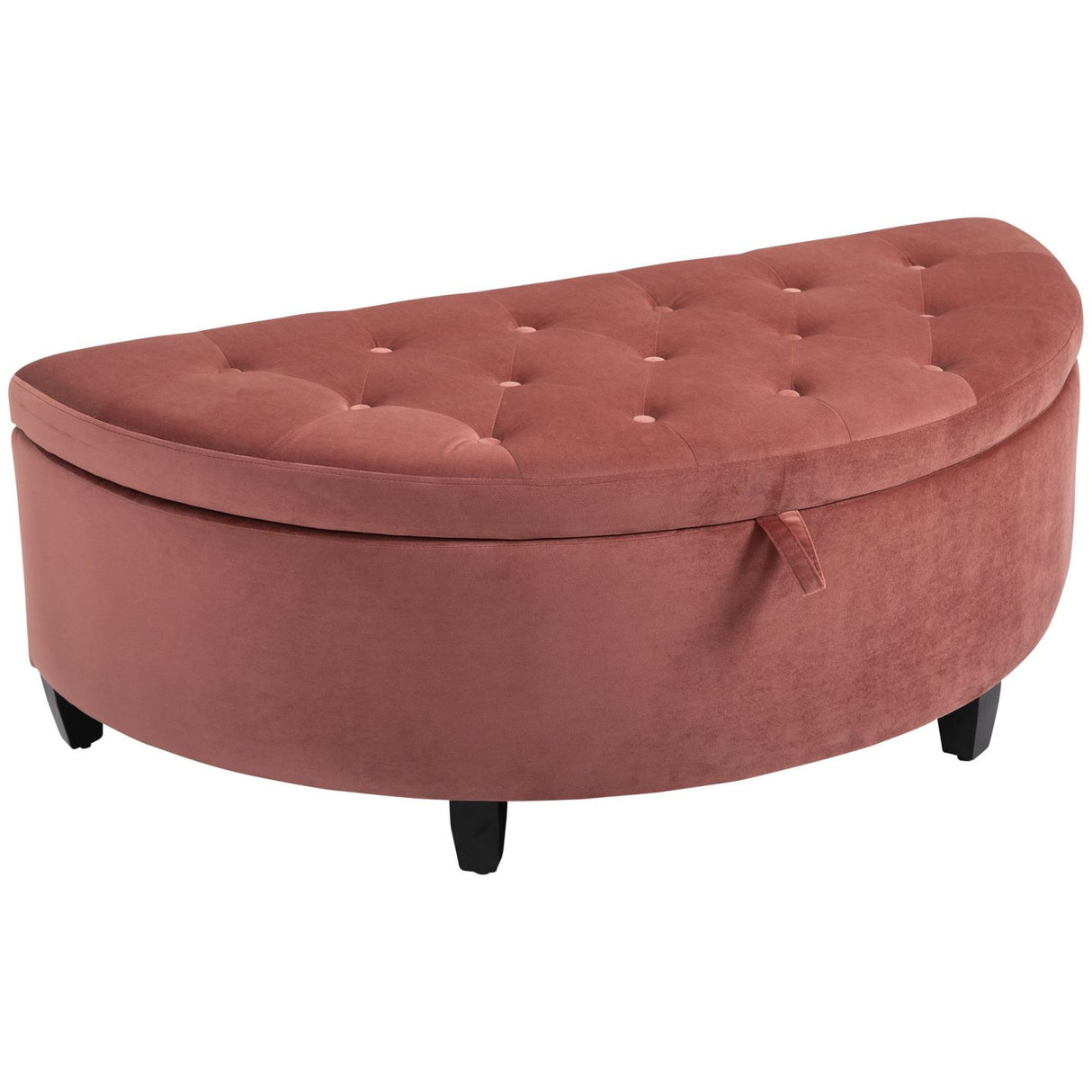 easycomfort easycomfort panca contenitore fondo letto imbottita in velluto rosa 120 x 60 x 42cm ean 8054144134963