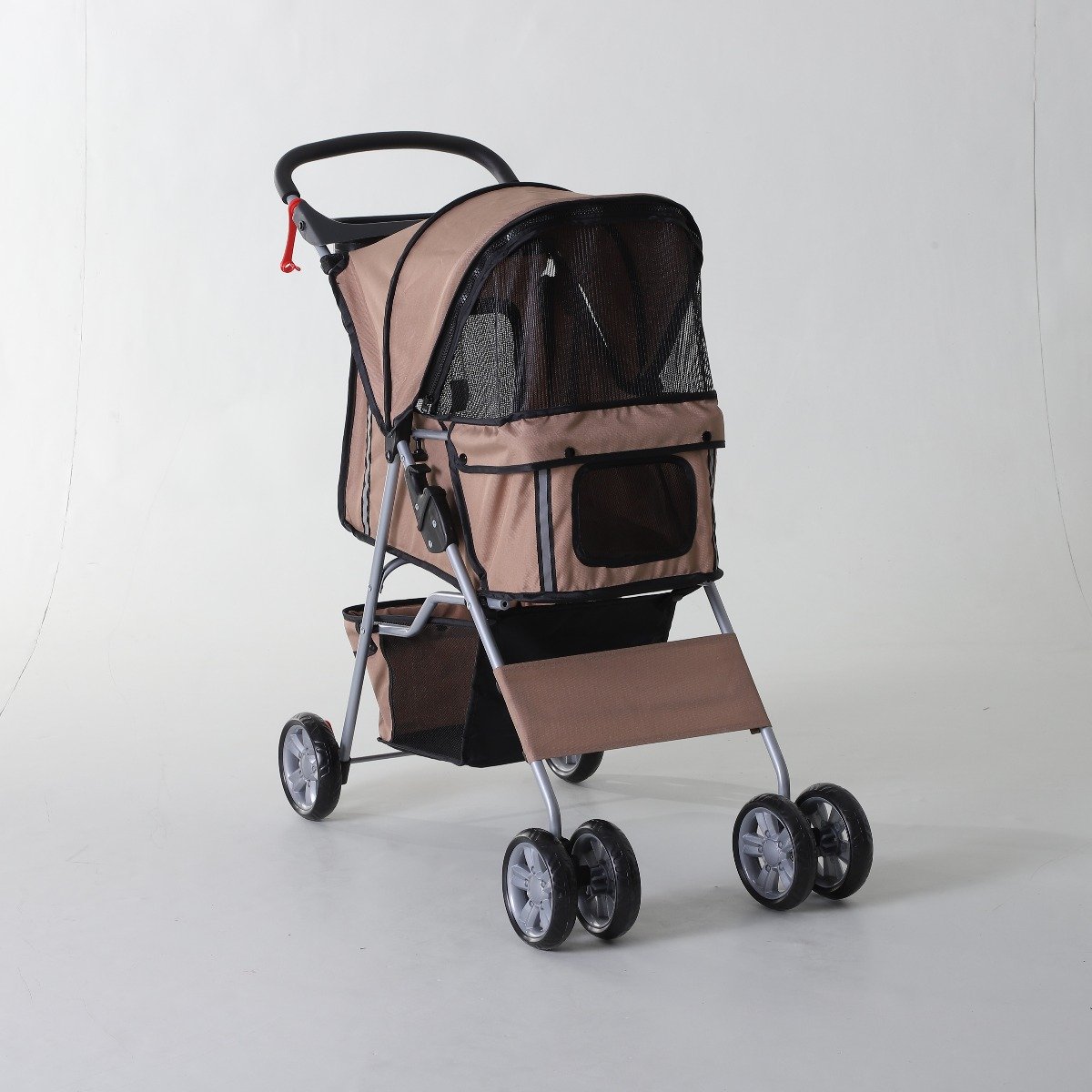 easycomfort easycomfort passeggino per cani pieghevole carrello per animali domestici caffe 75x45x97cm ean 8054111848947