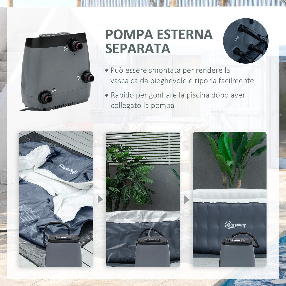 easycomfort easycomfort piscina idromassaggio gonfiabile e riscaldante fino 42 con 108 getti per 4 6 persone