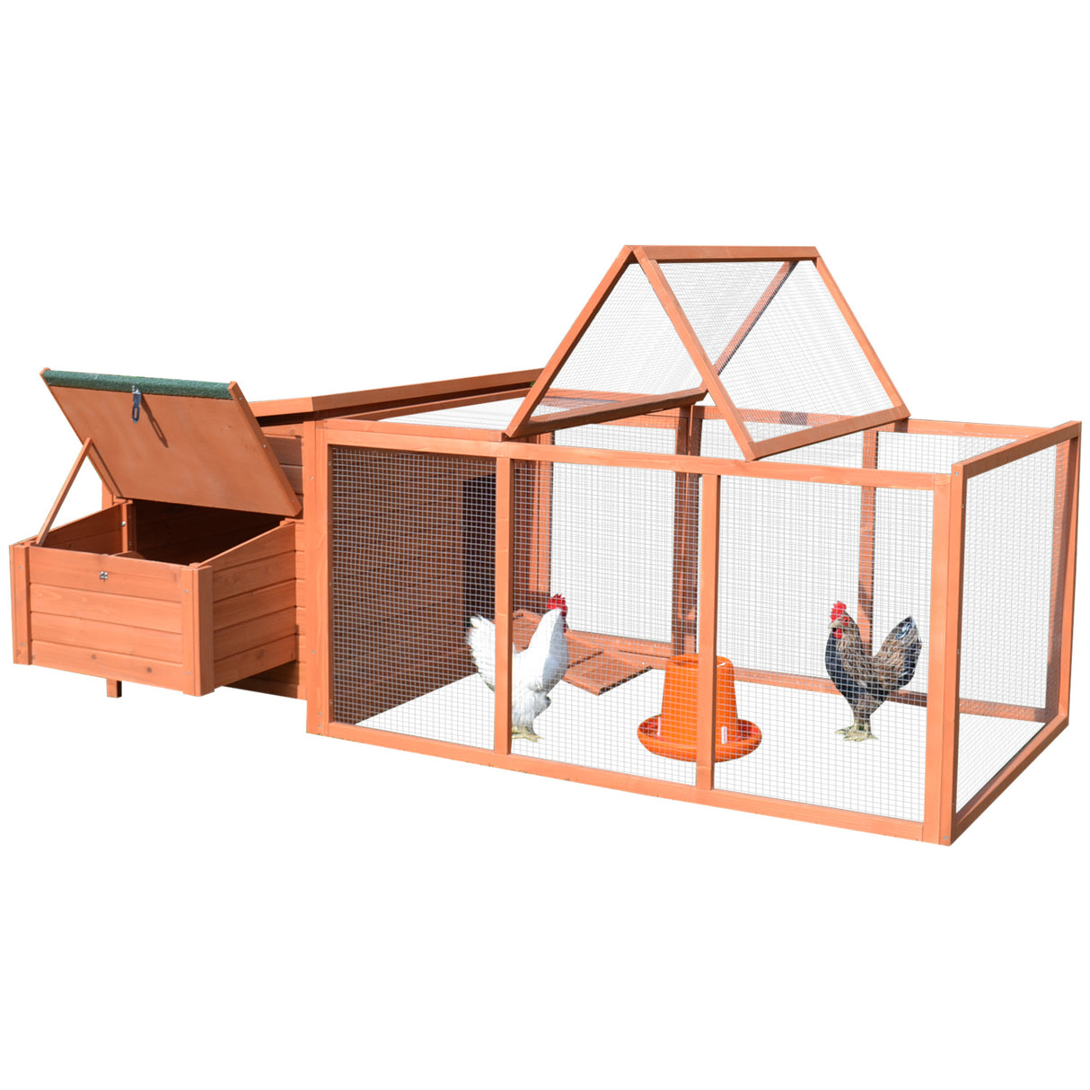 easycomfort easycomfort pollaio in legno per galline casetta con tetto apribile e spazio esterno