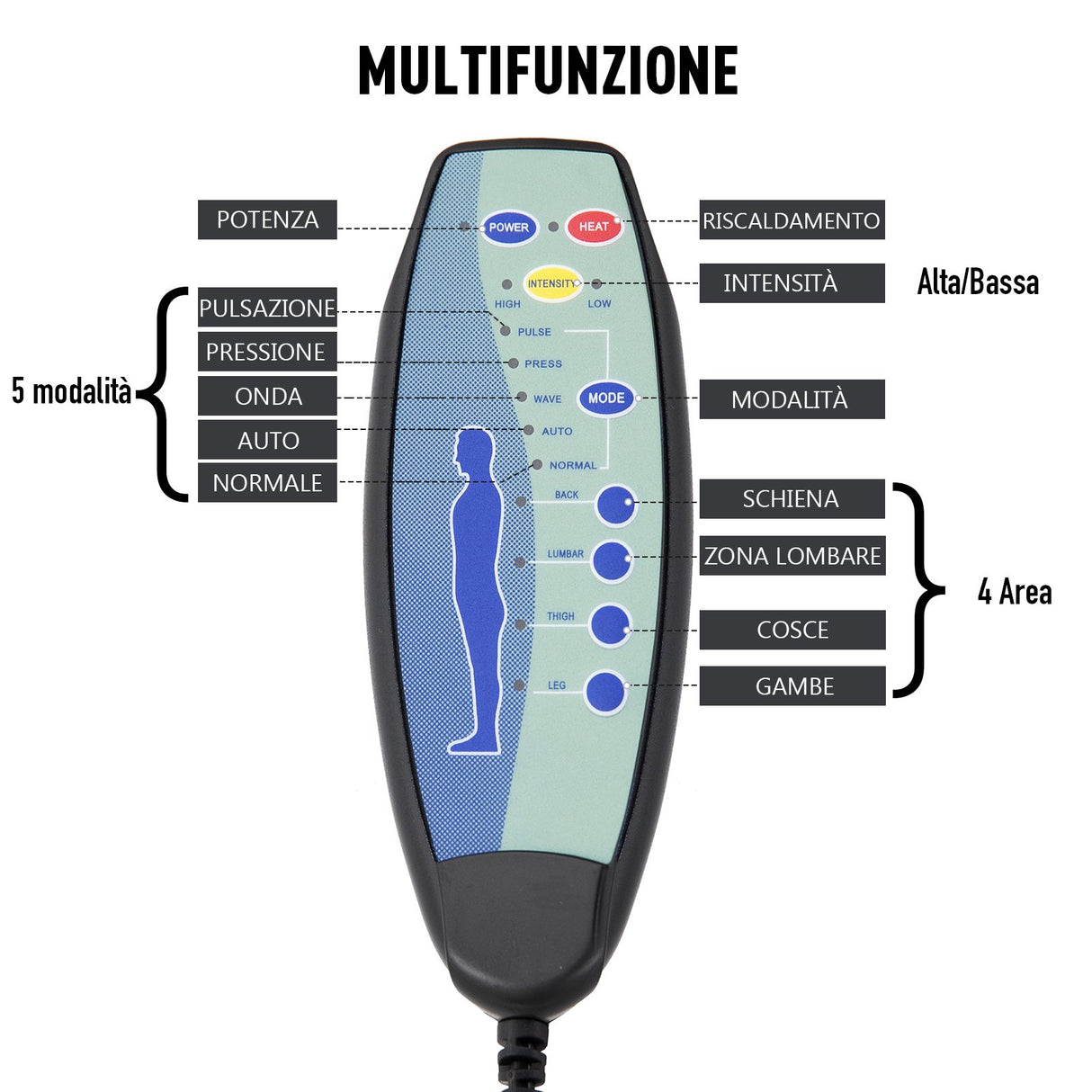 easycomfort easycomfort poltrona reclinabile massaggiante con riscaldamento in ecopelle e legno poggiapiedi incluso nero ean 8055776911557
