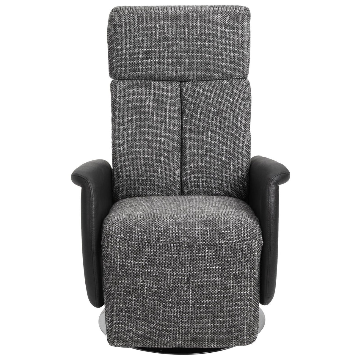 easycomfort easycomfort poltrona relax manuale con schienale reclinabile lino grigio e similpelle nera ean 8055776916682