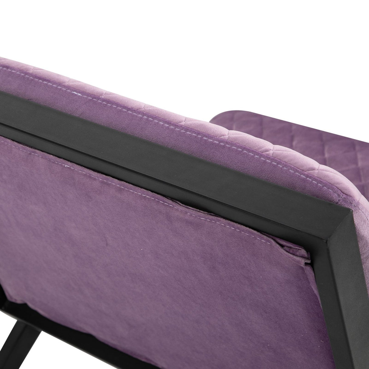 easycomfort easycomfort poltroncina imbottita in acciaio e poliestere con effetto trapuntato design moderno viola e nero ean 8055776916378