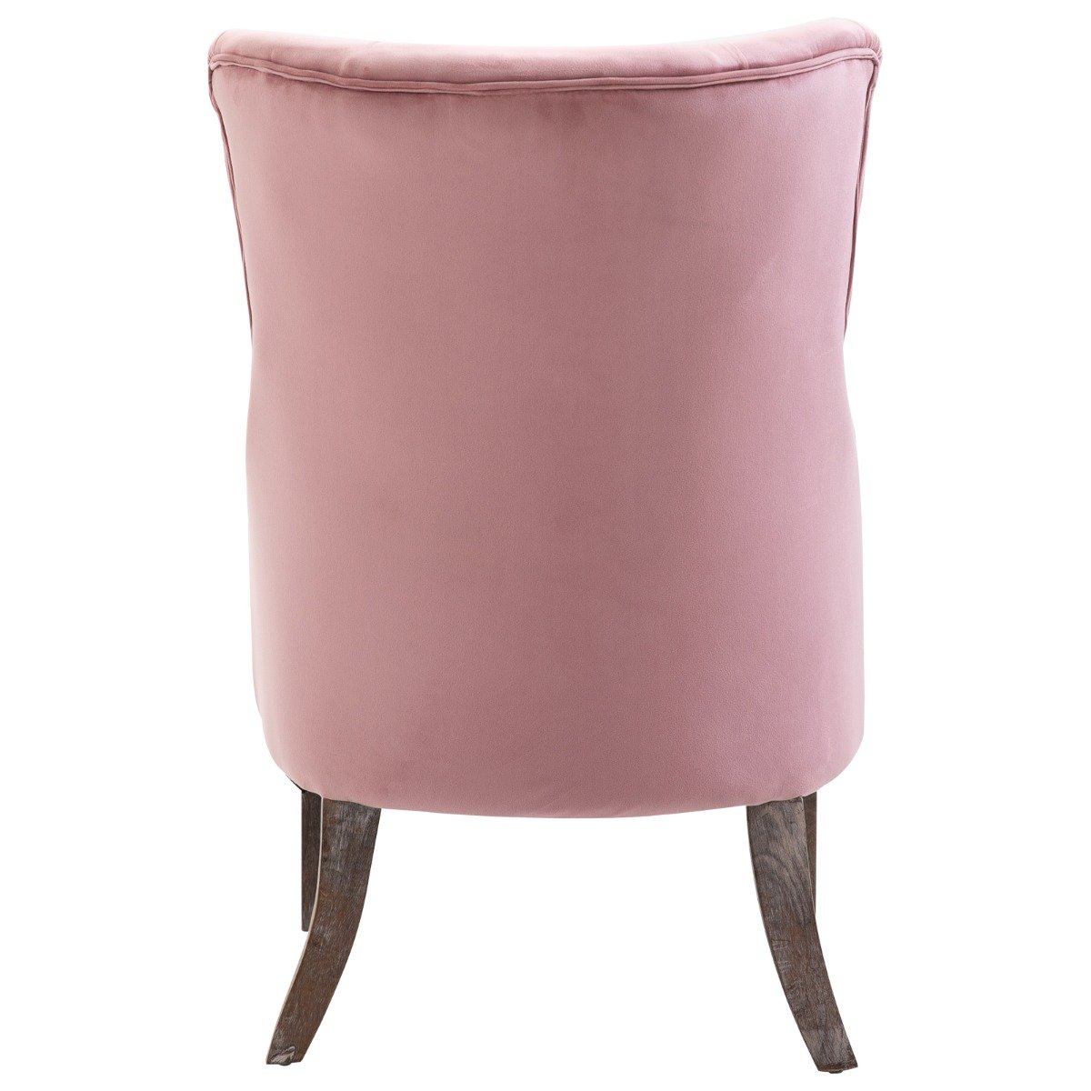 easycomfort easycomfort poltroncina in velluto rosa con gambe in legno e schienale trapuntato ean 8055776916323