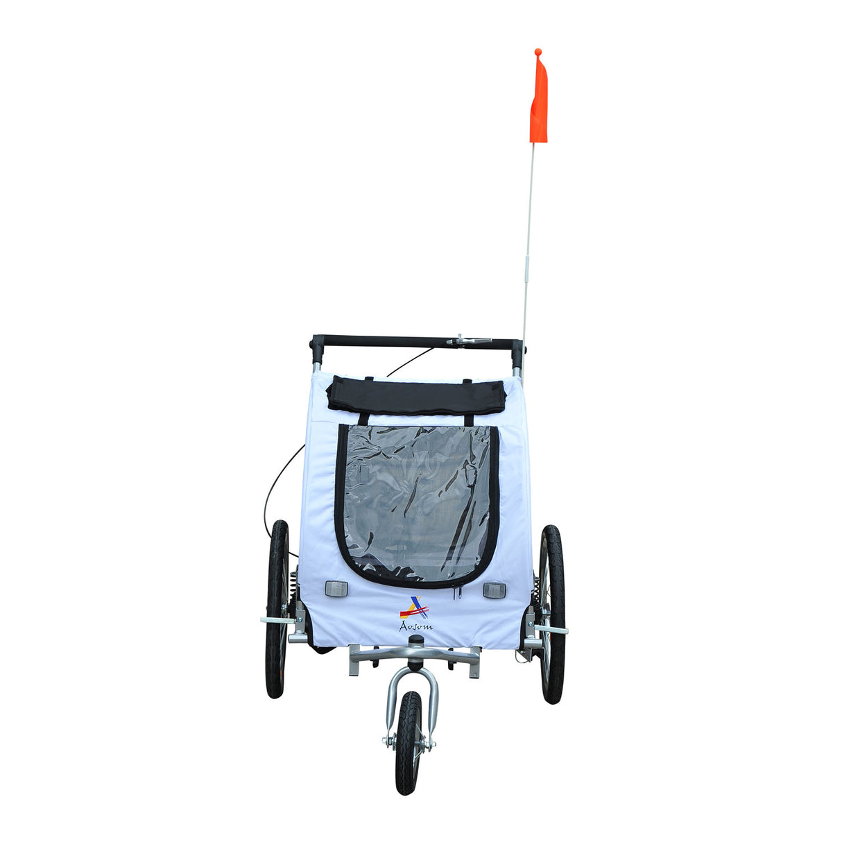 easycomfort easycomfort rimorchio bicicletta passeggino per cani 3 ruote bianco e nero ean 8055776911571