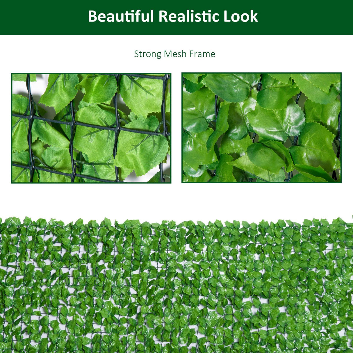 easycomfort easycomfort rotolo di siepe finta per balcone e giardino in pe con foglie di acero verdi 300x100cm
