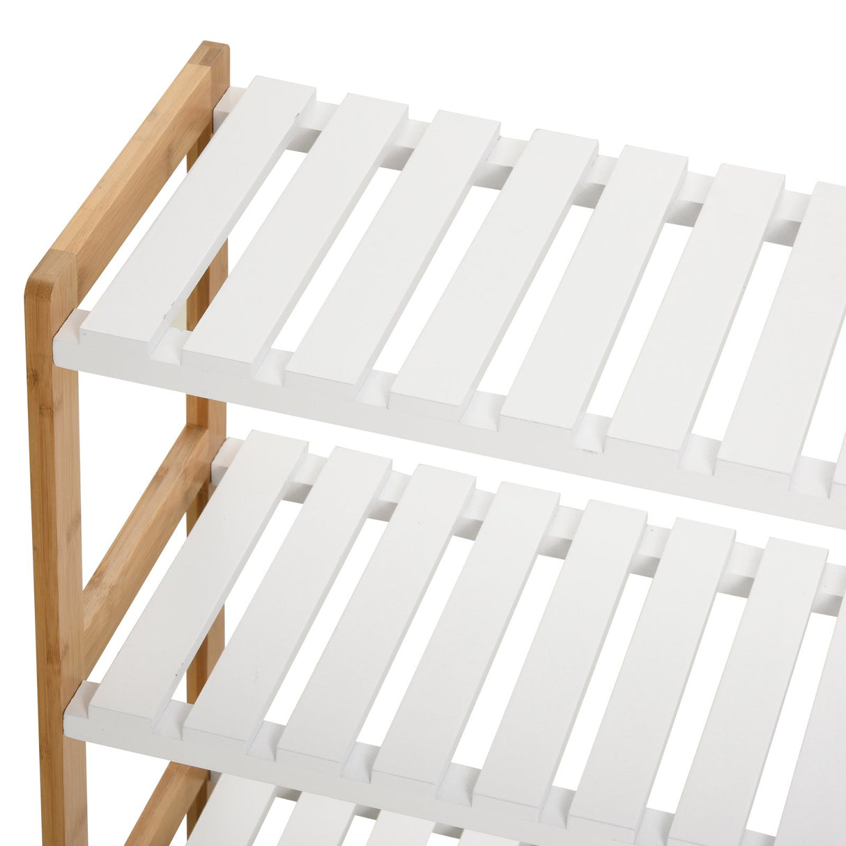 easycomfort easycomfort scarpiera a 3 ripiani in mdf e legno di pino e bambu bianco 70 x 26 x 575 cm ean 8054111841061