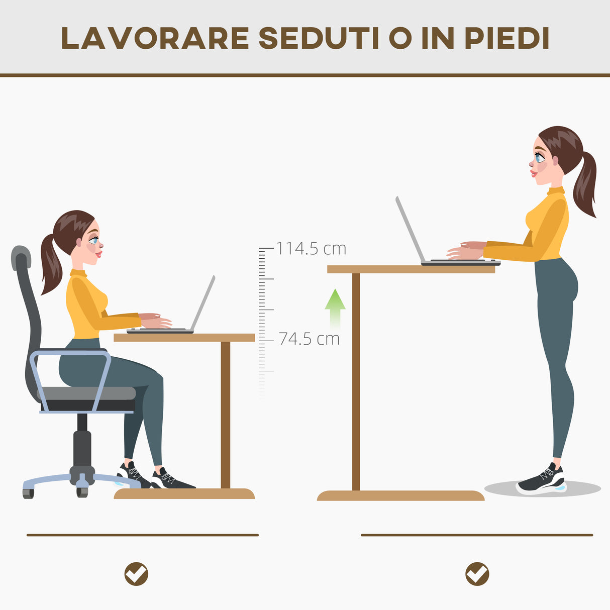 easycomfort easycomfort scrivania sollevabile elettrica a 3 altezze con sistema anticollisione 120x60x74 5 114 5cm bianco