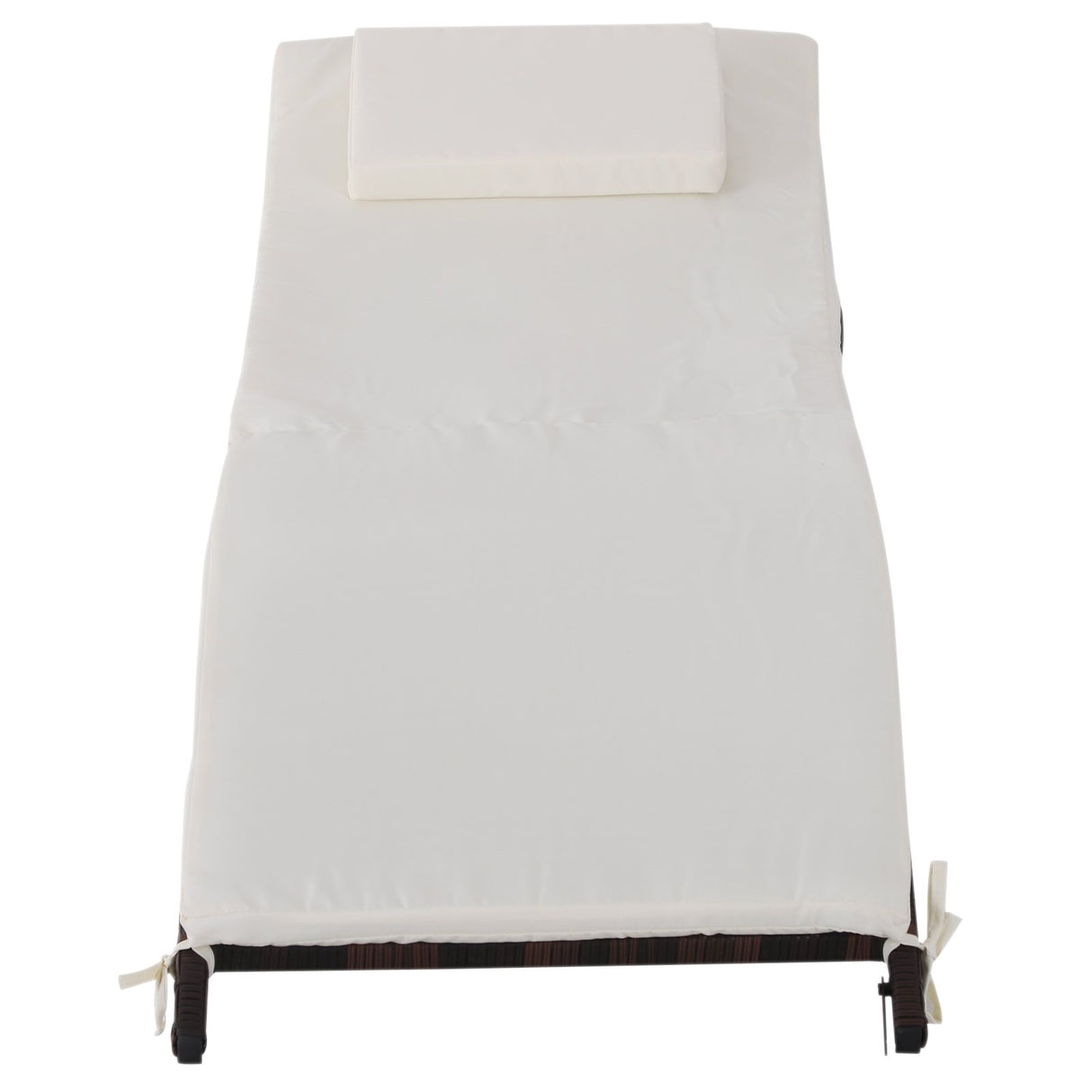 easycomfort easycomfort sdraio lettino da giardino ergonomica in rattan con cuscino rimovibile bianco 196x61x53cm ean 8054144138756