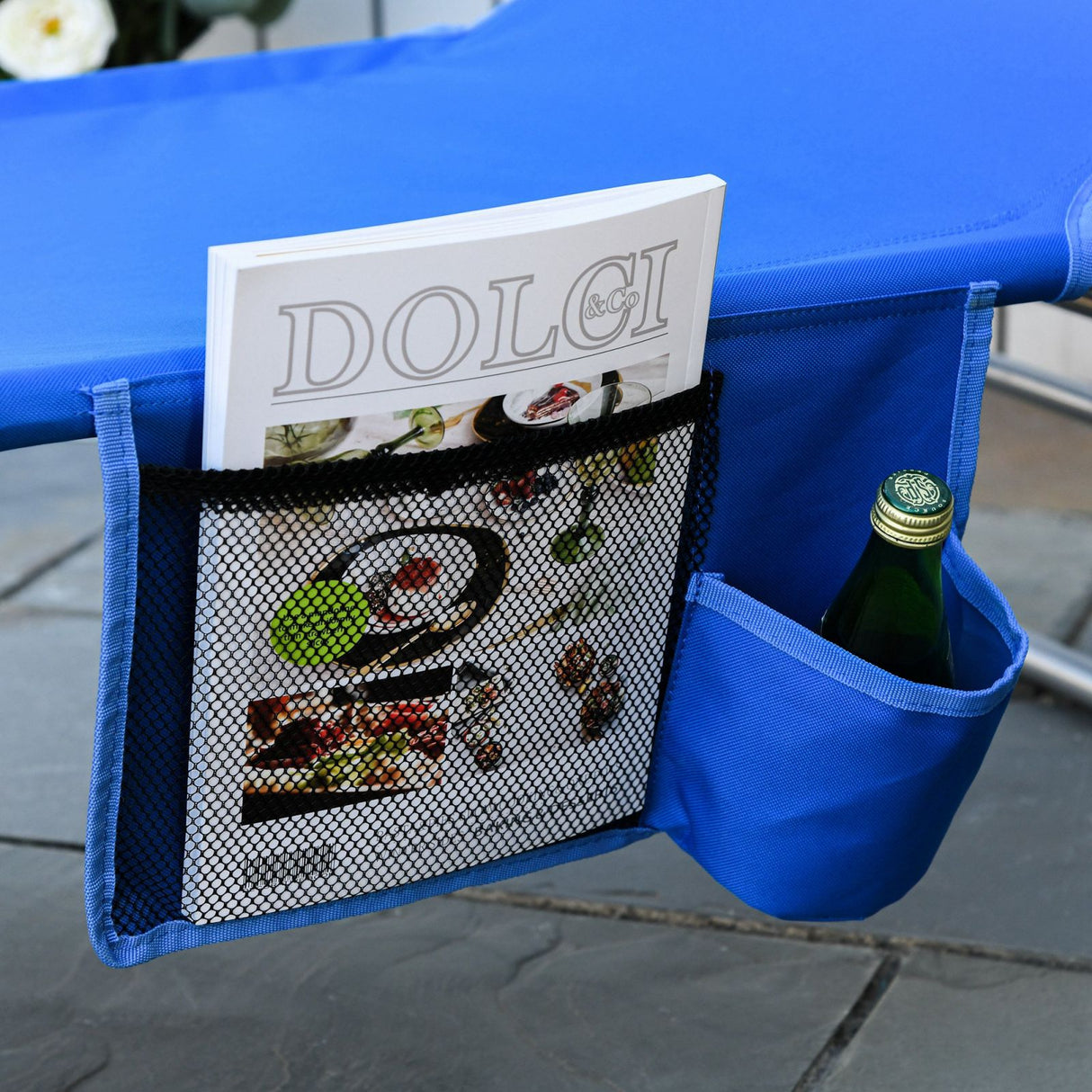 easycomfort easycomfort sdraio pieghevole 5 reclinazioni e tasca laterale brandina prendisole in acciaio e oxford blu ean 8054144137346