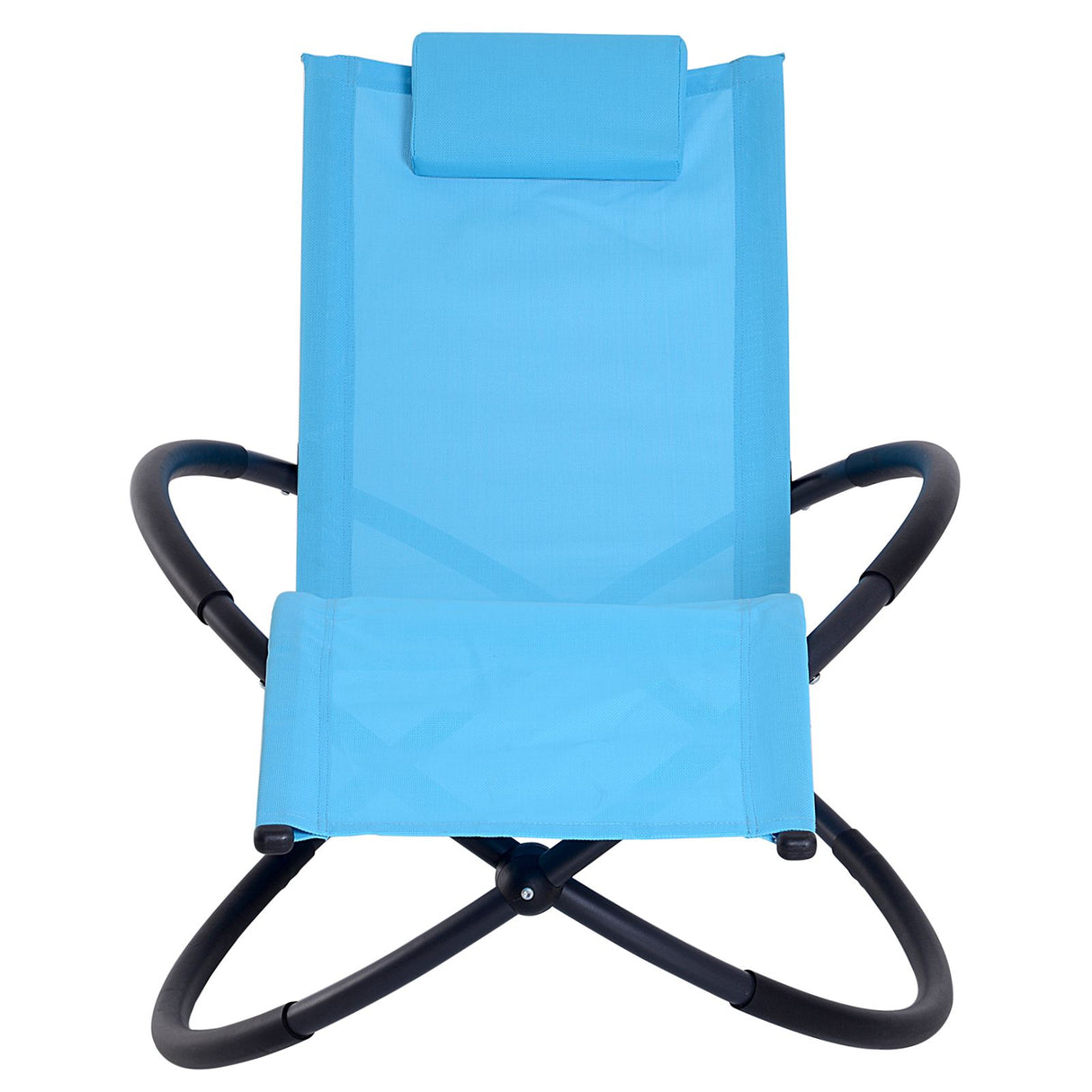 easycomfort easycomfort sedia a dondolo moderna in textilene blu 154x80x84cm ean 8054144138282