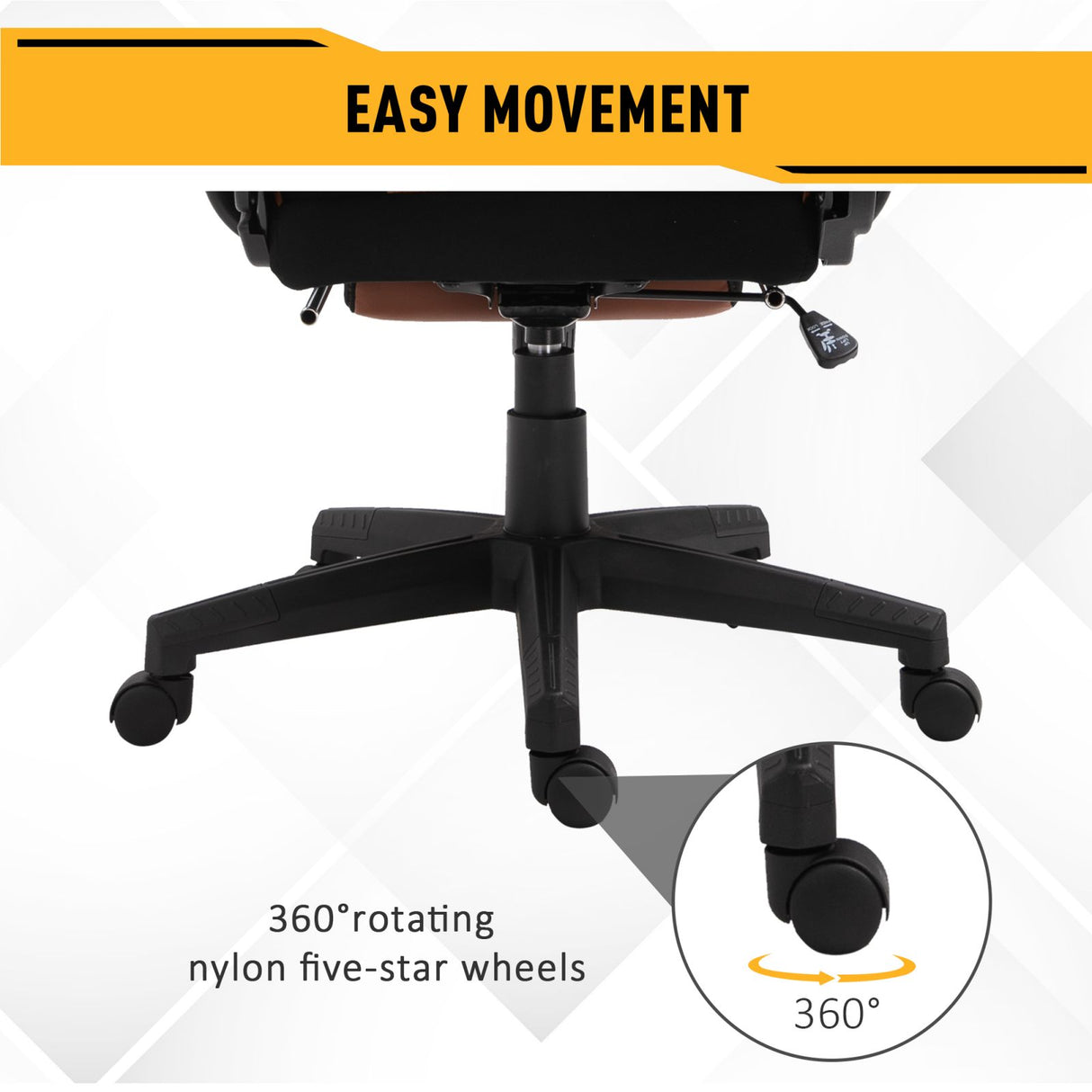 easycomfort easycomfort sedia da ufficio girevole e regolabile nero e marrone ean 8054144133904