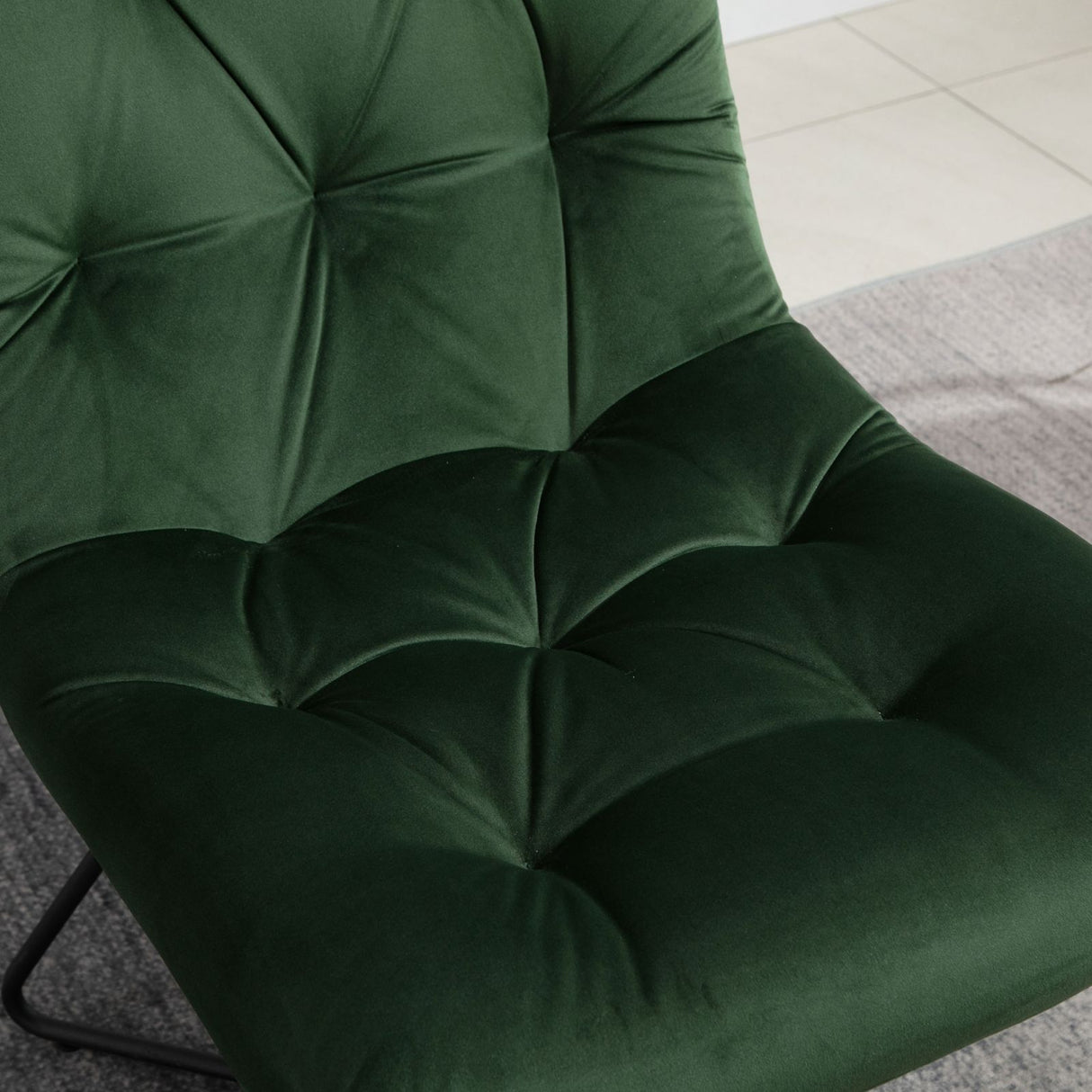 easycomfort easycomfort sedia moderna imbottita in metallo nero e tessuto verde ean 8055776915418