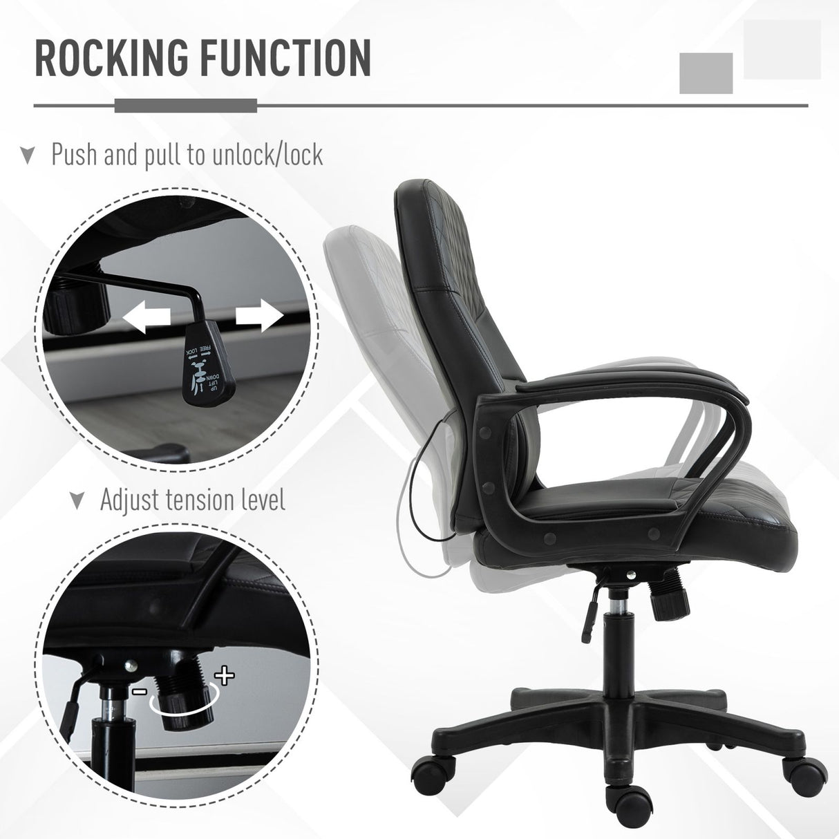 easycomfort easycomfort sedia poltrona ufficio massaggiante in similpelle nera con altezza regolabile ean 8054144131320