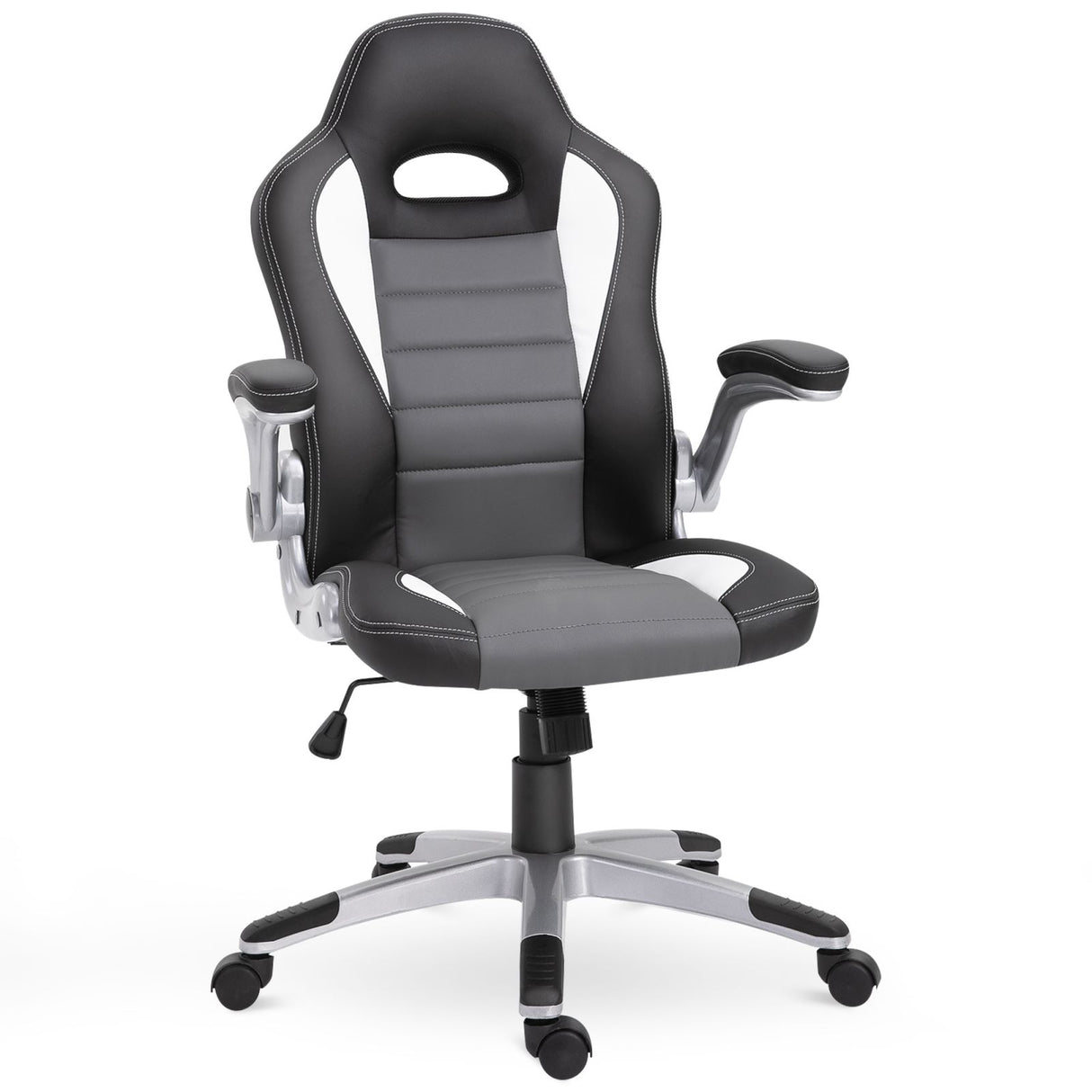 easycomfort easycomfort sedia ufficio sedie da gaming dirigenziale regolabile girevole stile grigio e nero ean 8054111843911
