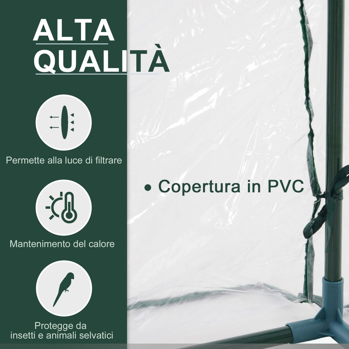 easycomfort easycomfort serra da giardino a tunnel in pvc telaio in acciao trasparente 200x100x80cm ean 8054111849159