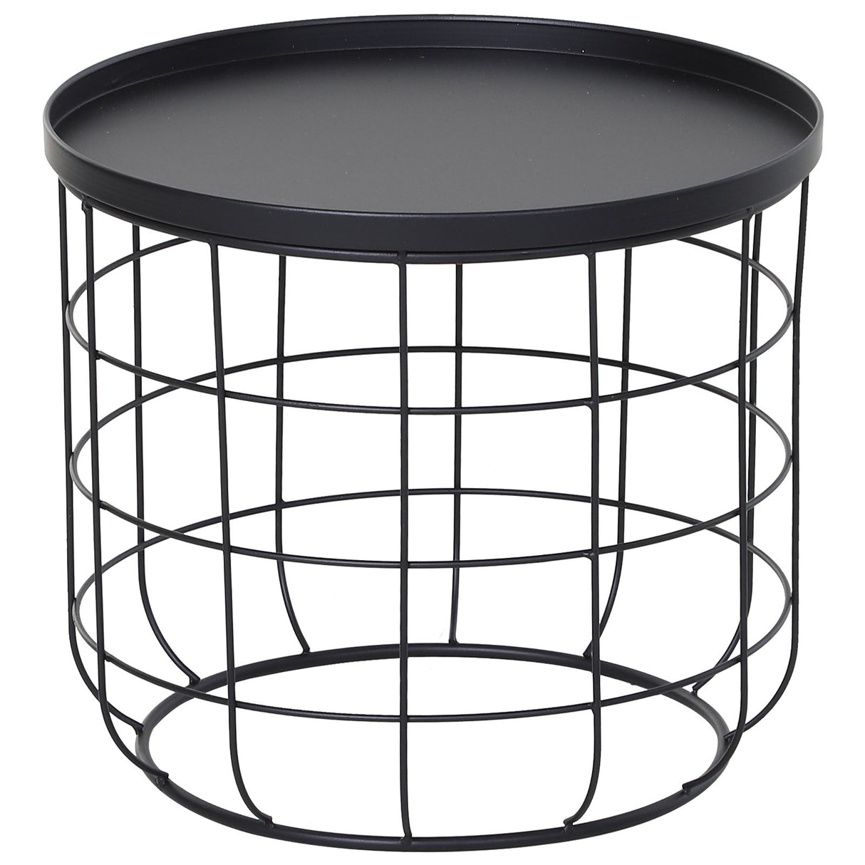 easycomfort easycomfort set 2 pezzi tavolini da caffe in metallo nero 50x50cm 41 5x35 5cm ean 8054144136899