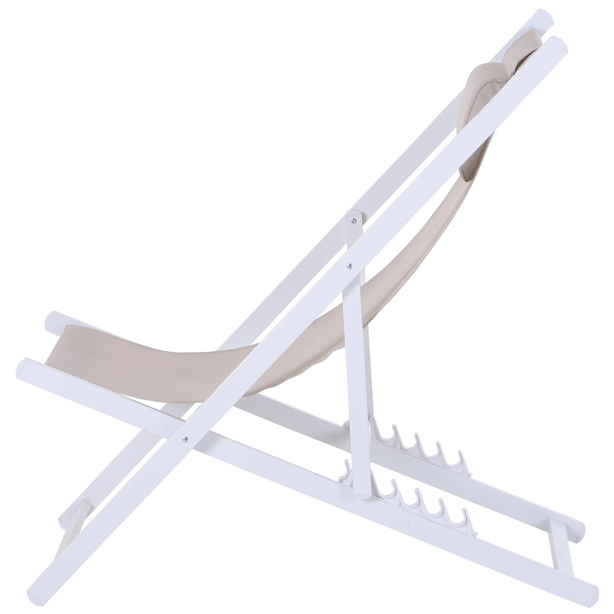 easycomfort easycomfort set 2 sedie sdraio pieghevoli in alluminio e texilene bianco ean 8054144130774