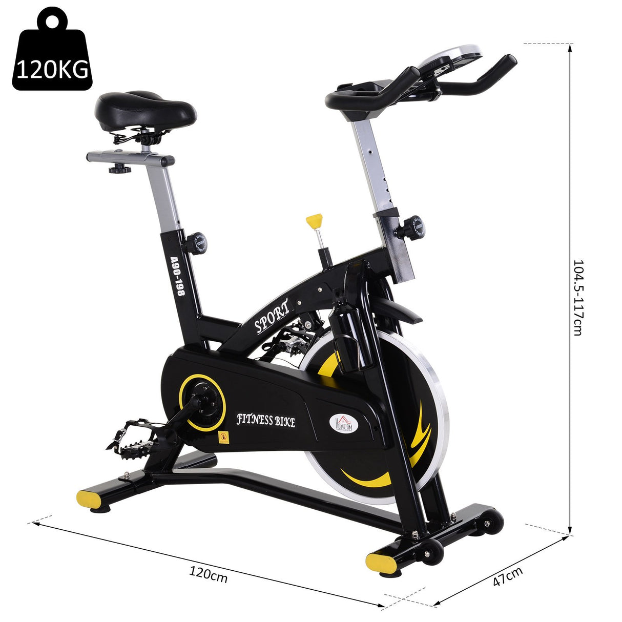 easycomfort easycomfort spinning cyclette spin bike regolabile con volano 10kg per casa o palestra ean 8055776912400