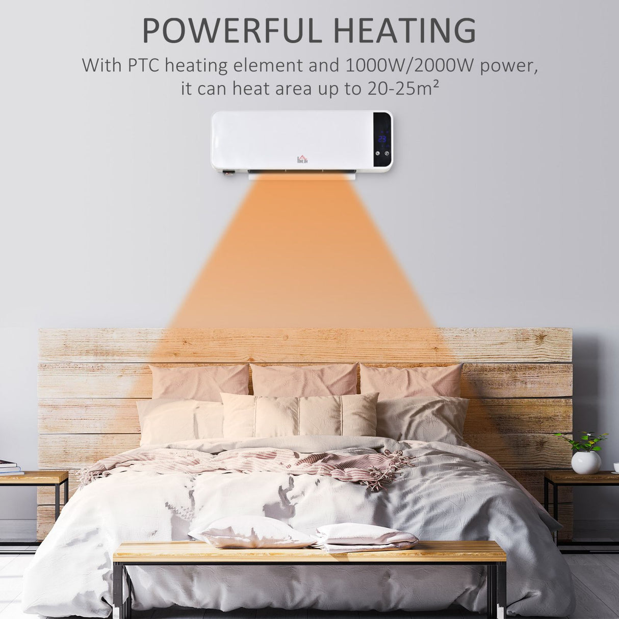 easycomfort easycomfort stufa elettrica da parete con telecomando temperatura regolabile e timer bianco 1