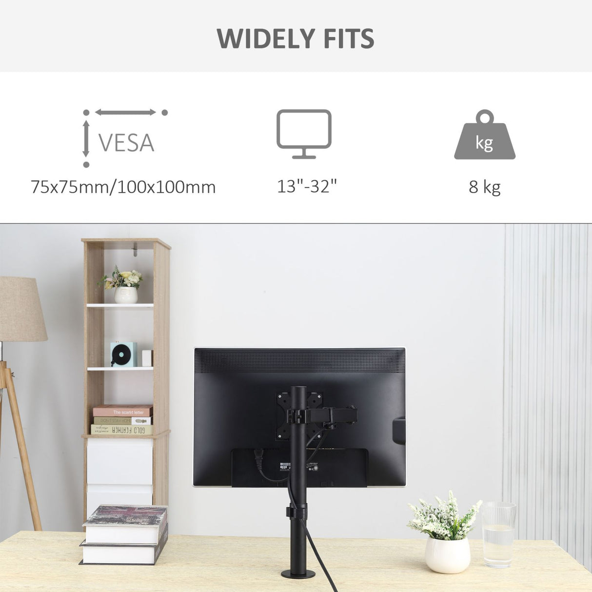 easycomfort easycomfort supporto monitor da 13 32 per scrivania altezza e inclinazione regolabili orientamento verticale e orizzontale nero