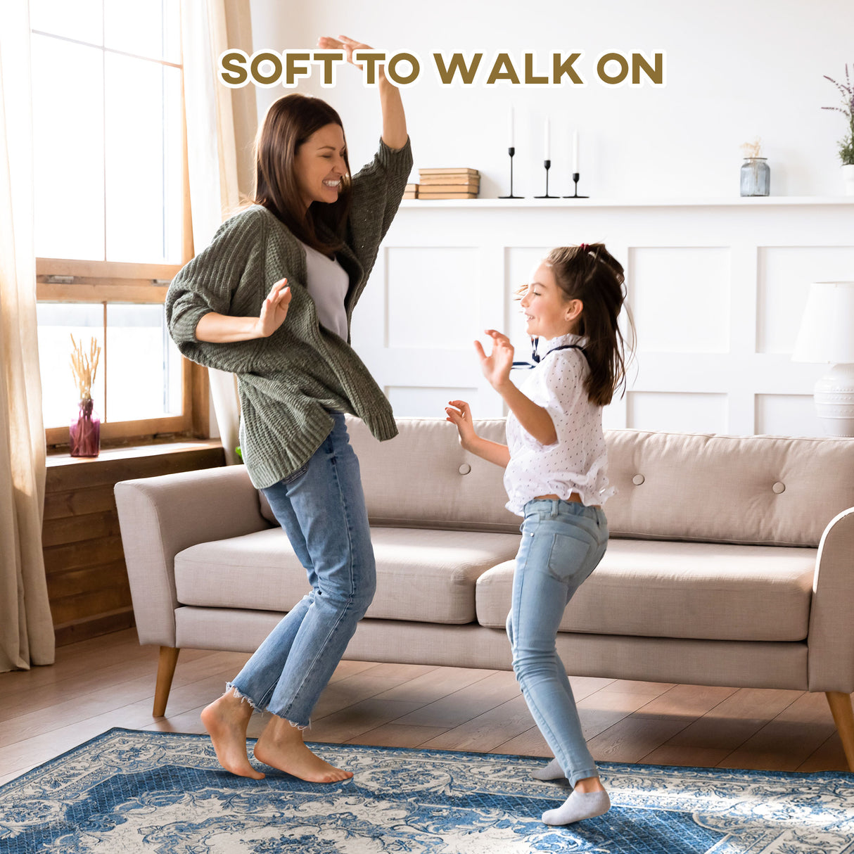 easycomfort easycomfort tappeto moderno persiano in poliestere per interni 200x140cm blu