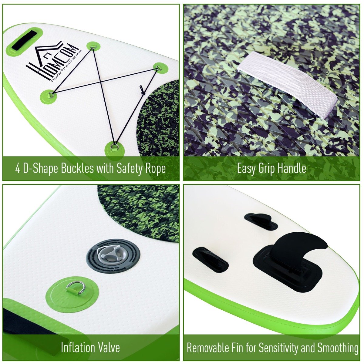 easycomfort easycomfort tavola gonfiabile sup stand up paddle con pagaia verde 302 x 76 x 15 cm ean 8055776915494