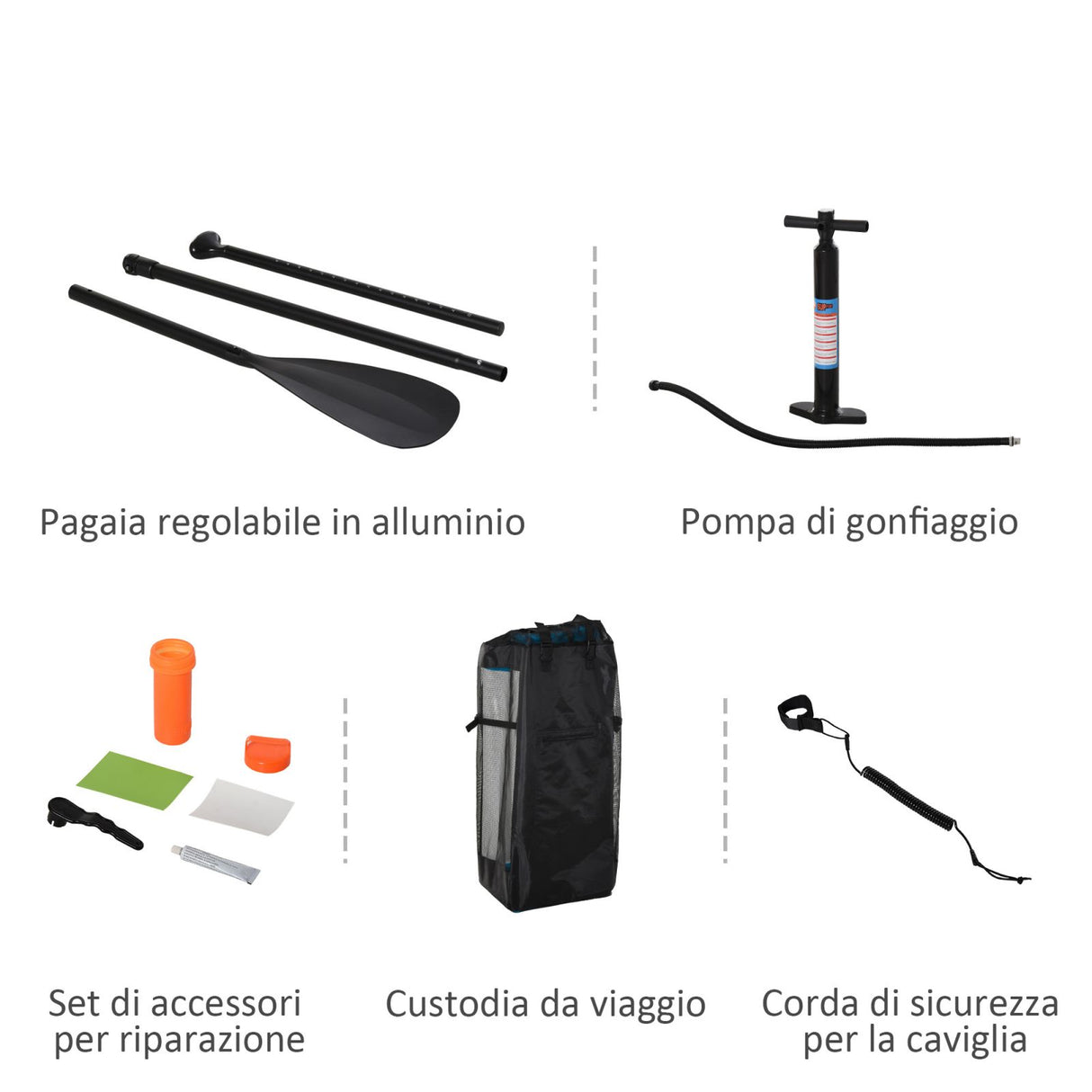 easycomfort easycomfort tavola sup gonfiabile con accessori inclusi stand up paddle per adulti e teenager 305x80x15cm blu e bianco ean 8055776916583