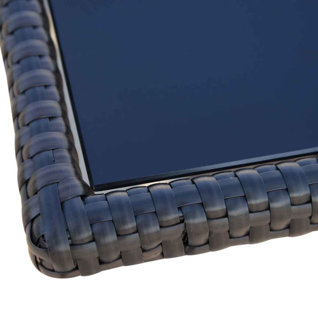 easycomfort easycomfort tavolino da giardino in pe rattan con ripiano inferiore marrone 150x85x74cm ean 8054144137292