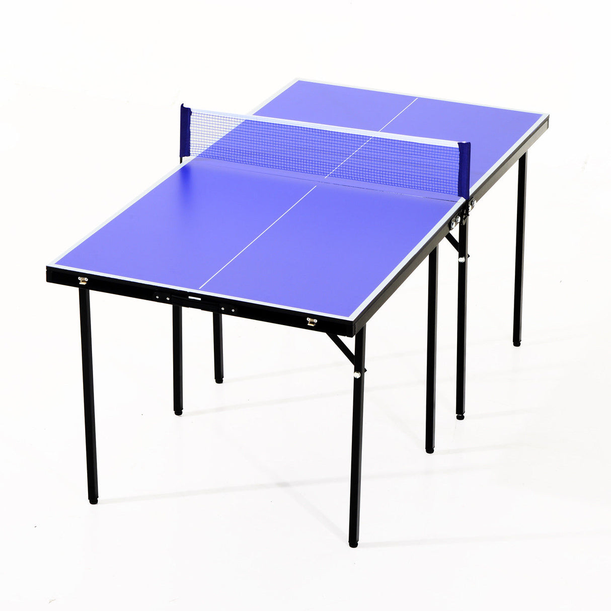 easycomfort easycomfort tavolino da ping pong pieghevole in legno mdf 153 x 76 5 x 67cm blu e nero ean 8054144139159