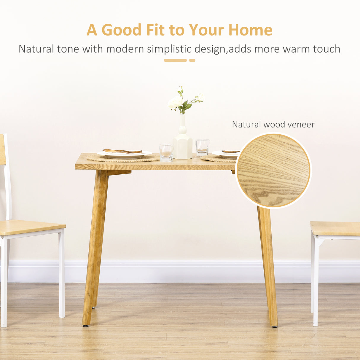 easycomfort easycomfort tavolo da pranzo per 4 persone con finitura effetto legno 98x60x76 5cm