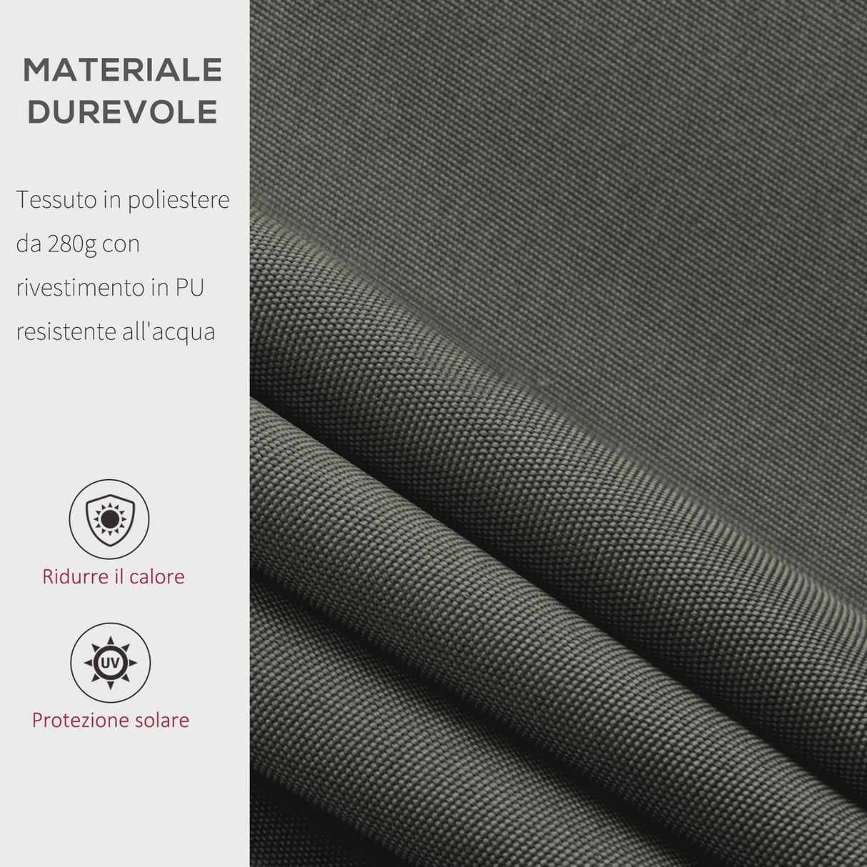 easycomfort easycomfort tenda da sole per esterno a bracci con manovella 3 5x2 5m grigio ean 8055776913520