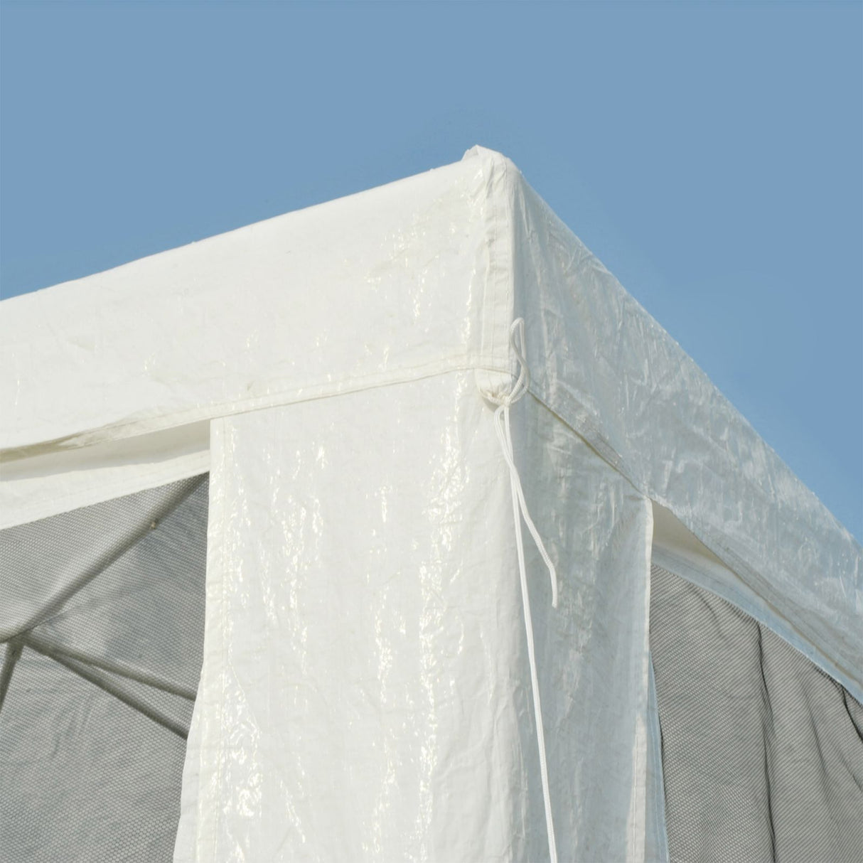 easycomfort easycomfort tenda gazebo da giardino pieghevole con zanzariera 595x295x255cm bianco ean 8055776912707
