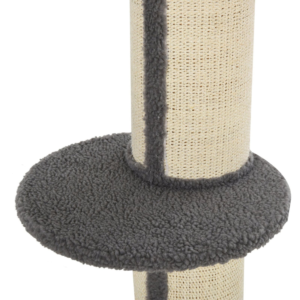 easycomfort easycomfort tiragraffi ad albero per gatti con cuccia cuscino rivestimento grigio e pali in corda sisal ean 8054111842853