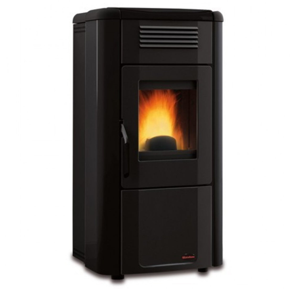 la nordica stufa a pellet canalizzata la nordica extraflame modello viviana plus evo 11 kw disponibile in vari colori nera