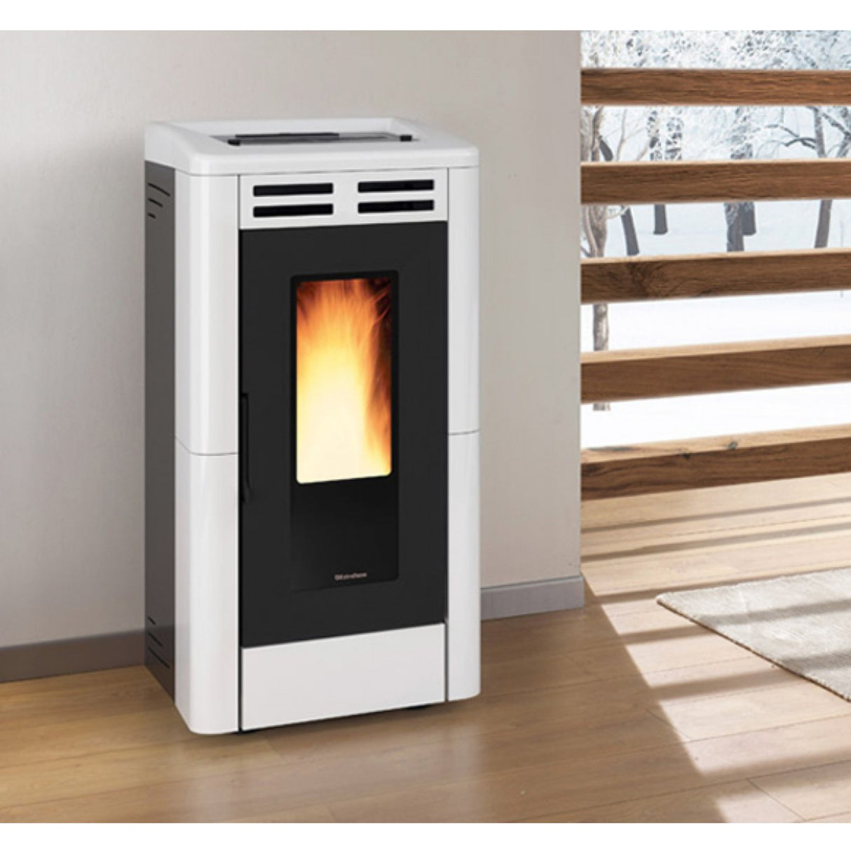 la nordica stufa a pellet in maiolica la nordica extraflame modello anastasia plus 12 kw disponibile in vari colori bianca