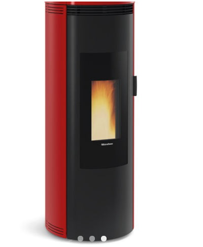 la nordica stufa a pellet la nordica extraflame ermetica rotonda modello amika 25 80 kw vari colori disponibili