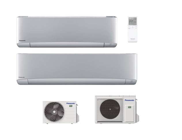 panasonic climatizzatore condizionatore panasonic inverter serie etherea silver 7000 btu cs xz20vkew r 32 wi fi integrato colore argento ean 8059657001719