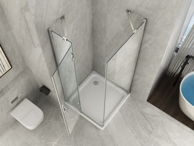 box doccia 2 lati in cristallo 8mm apertura a battente esterna 049