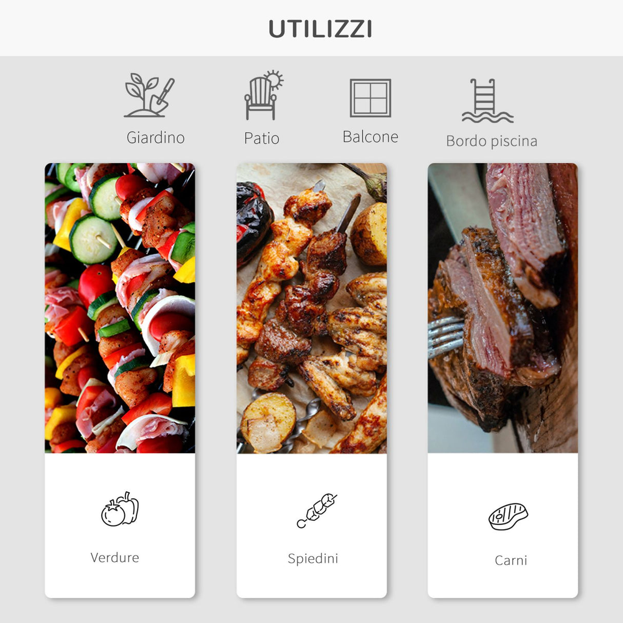 easycomfort easycomfort barbecue bbq grill da tavolo a carbonella portatile pieghevole ferro nero 59x43x36 cm ean 8054111843485