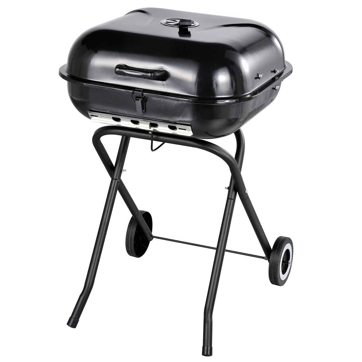 easycomfort easycomfort barbecue in acciaio con coperchio e ruote nero 57x70x86cm ean 8054144133089