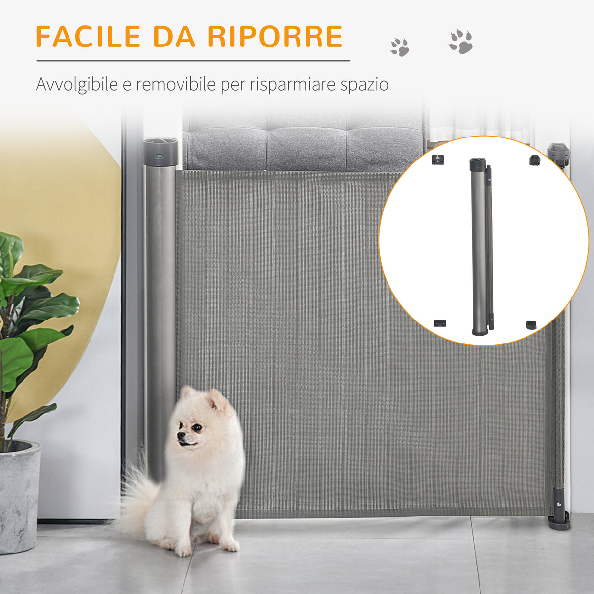 easycomfort easycomfort barriera di sicurezza per cani estensibile fino 140cm per porte e scale
