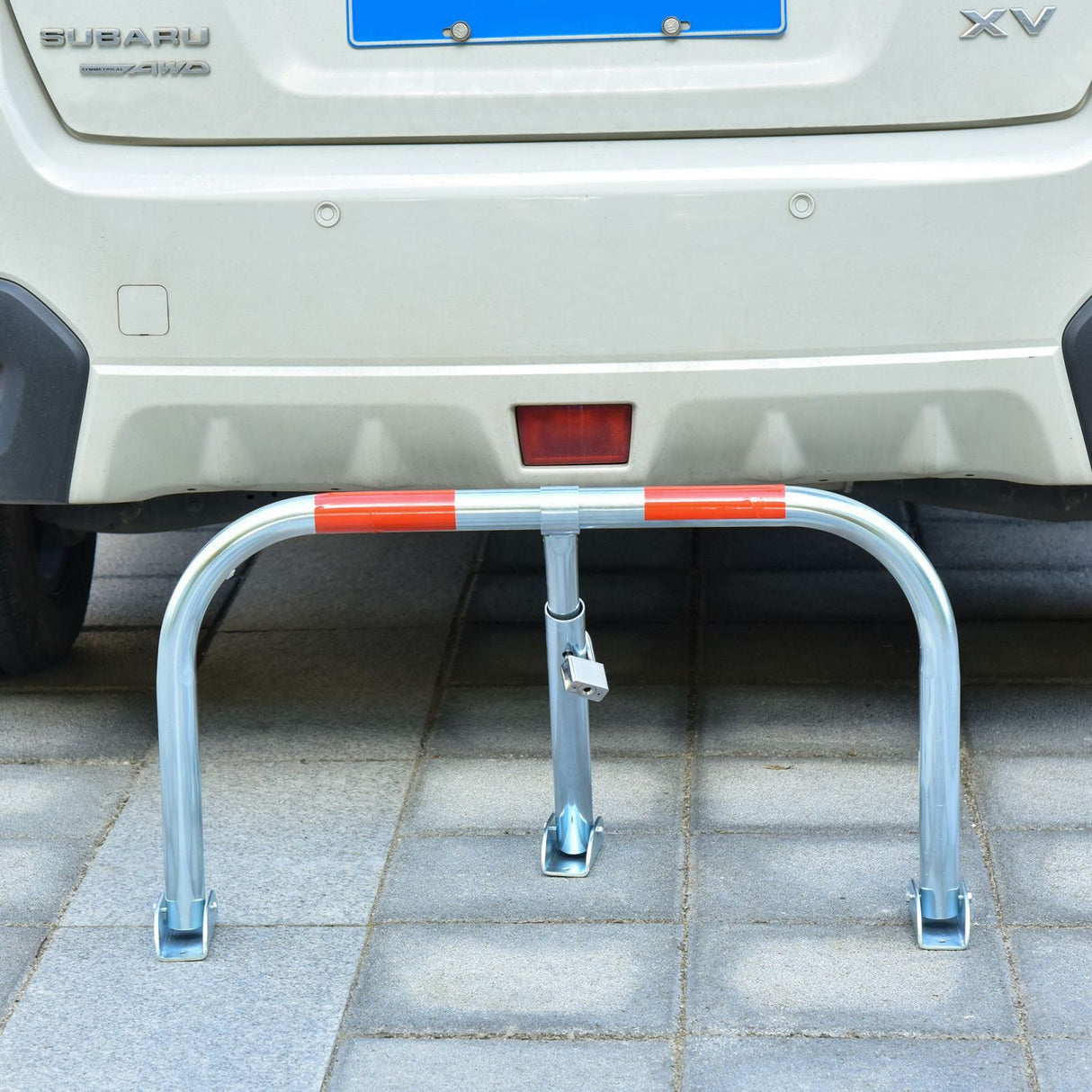 easycomfort easycomfort barriera parcheggio pieghevole e manuale in metallo con catarifrangenti e 2 chiavi ean 8054111841788