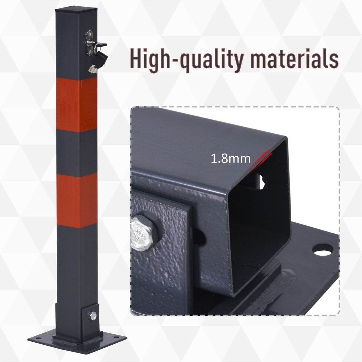 easycomfort easycomfort barriera per parcheggio pieghevole adesivi riflettenti rossi 3 chiavi acciaio ean 8054111841283