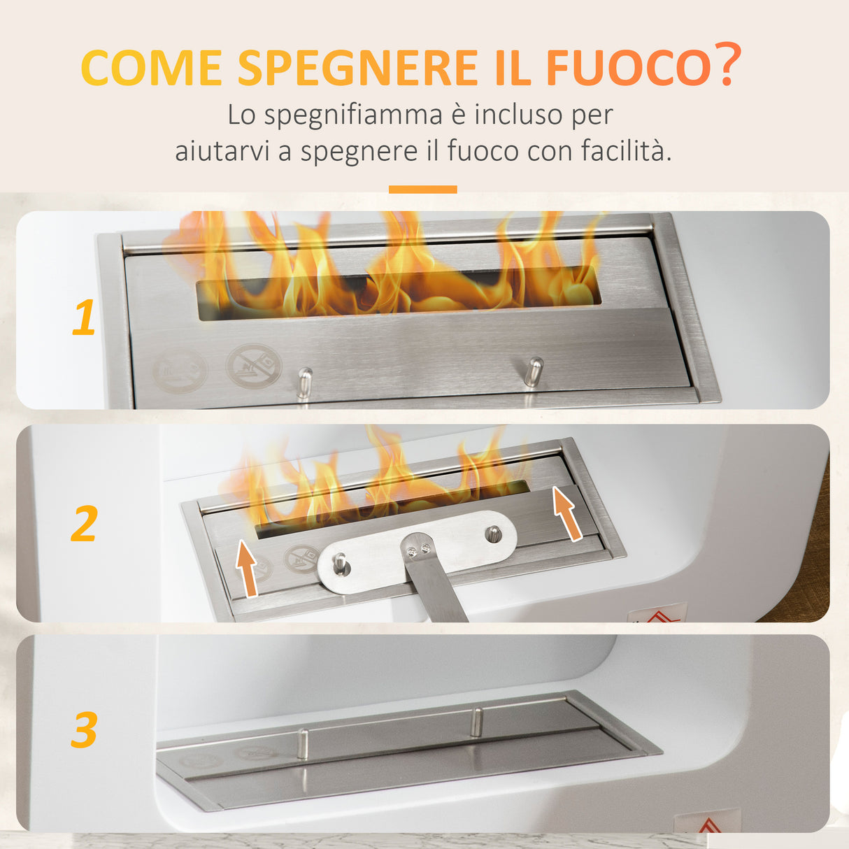 easycomfort easycomfort camino bioetanolo a parete in metallo da 2 5h di combustione con serbatoio 1 5l e copertura 20m 48x18x48 cm bianco