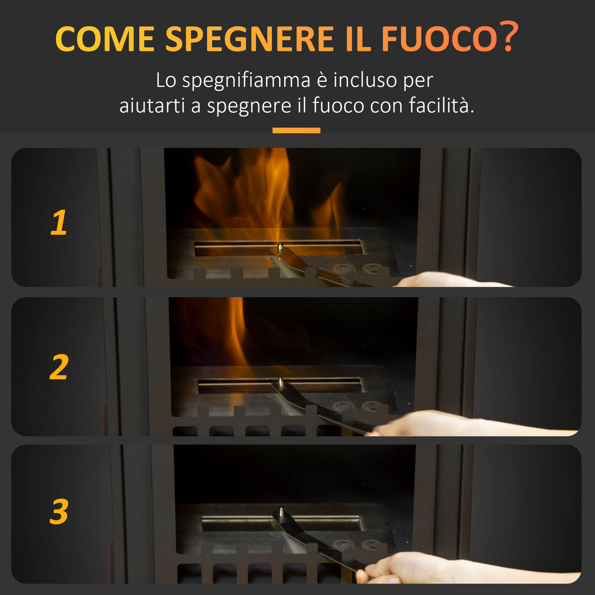 easycomfort easycomfort camino bioetanolo in metallo da 3h di combustione con serbatoio da 1 2l e copertura 25m 41x25x54 cm nero