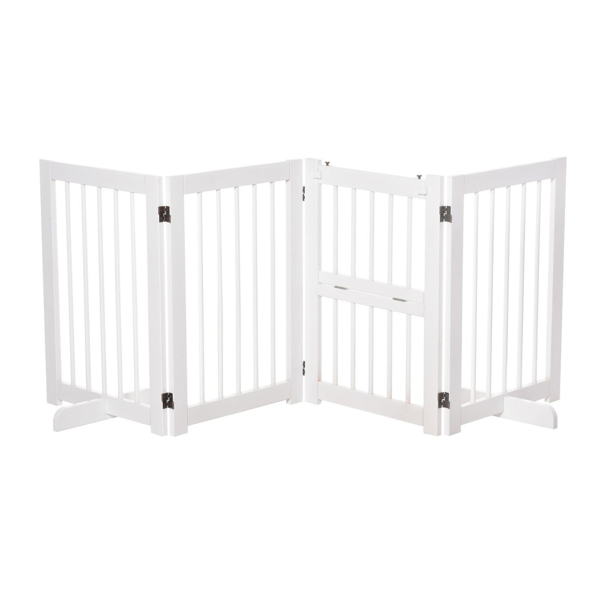 easycomfort easycomfort cancelletto di sicurezza pieghevole per cani e bambini in legno di pino bianco 215x75cm