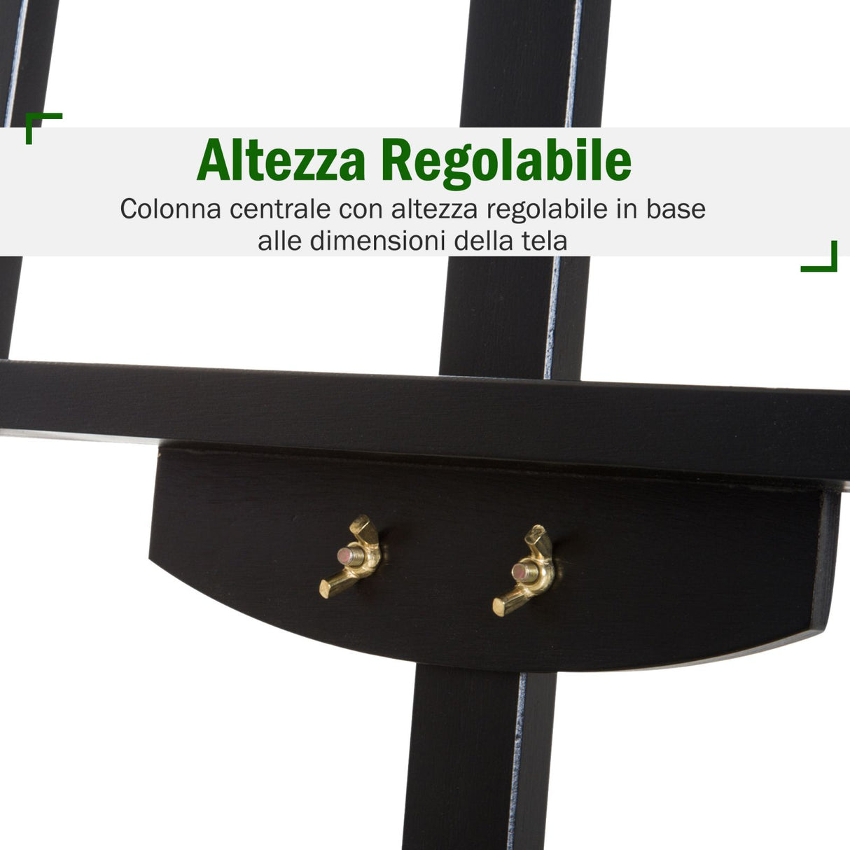 easycomfort easycomfort cavalletto per pittura in legno con altezza e inclinazione regolabili nero 46x60x140cm ean 8054111840477